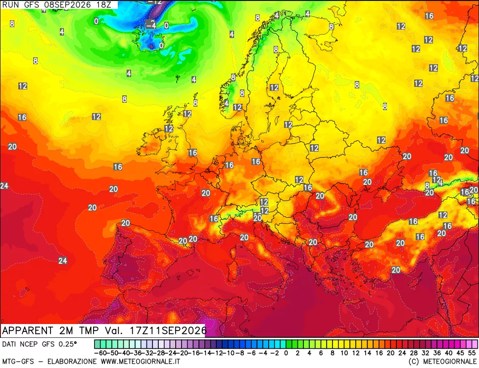 mappa Temp percepita