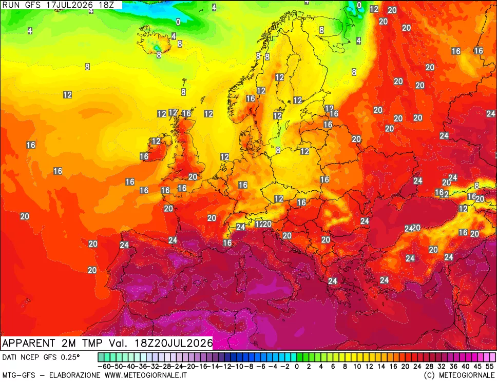 mappa Temp percepita