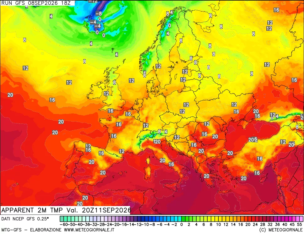 mappa Temp percepita