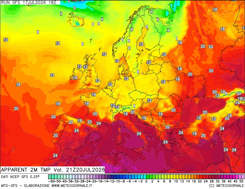 mappa Temp percepita