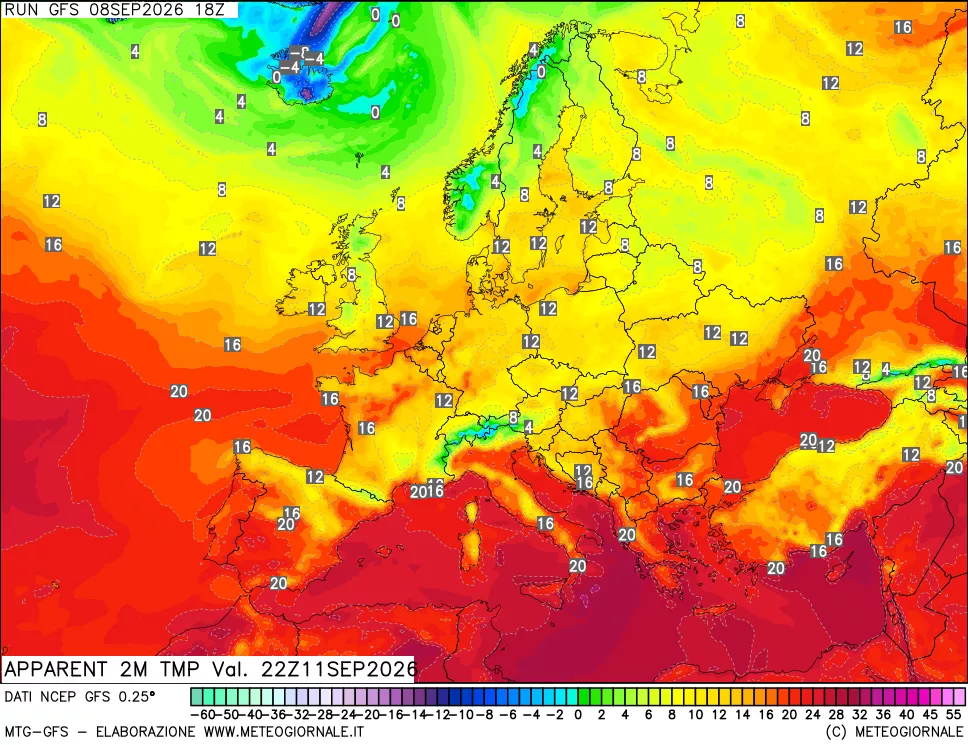 mappa Temp percepita