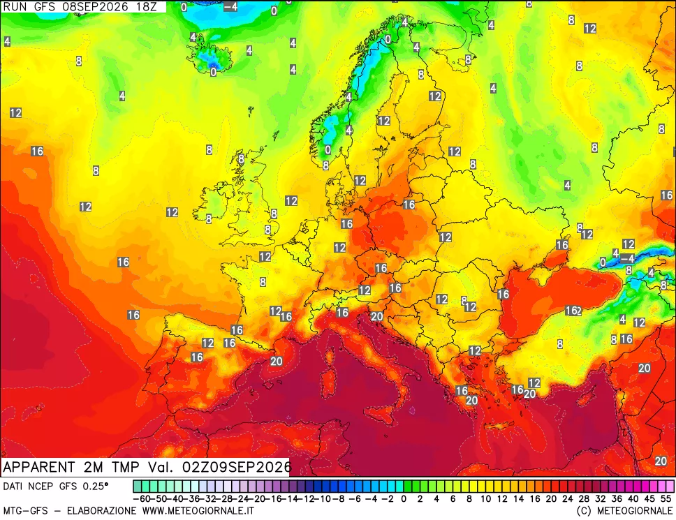 mappa Temp percepita