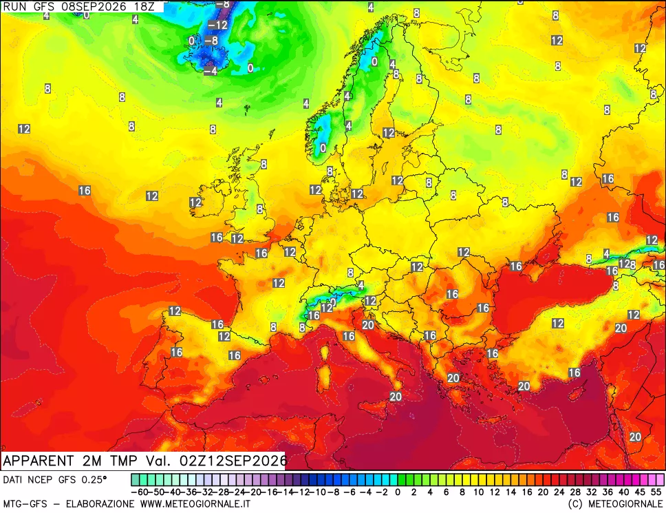 mappa Temp percepita