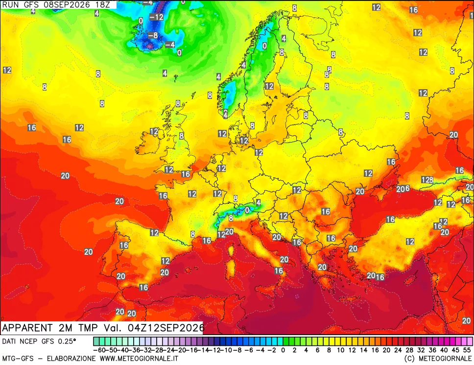 mappa Temp percepita