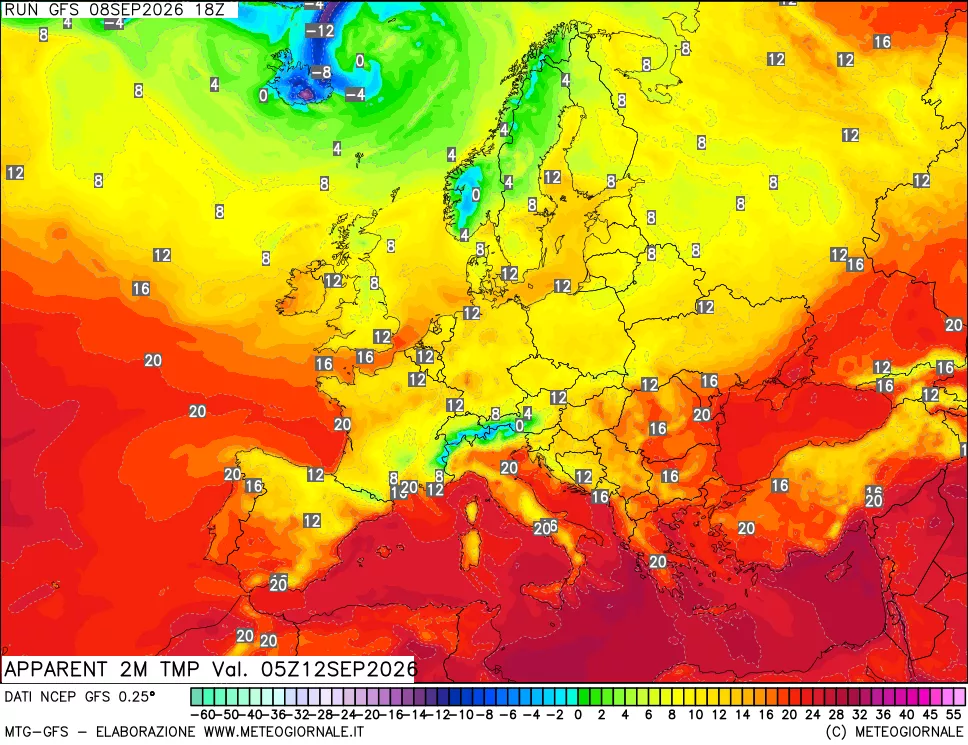 mappa Temp percepita