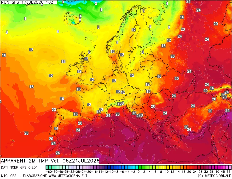 mappa Temp percepita