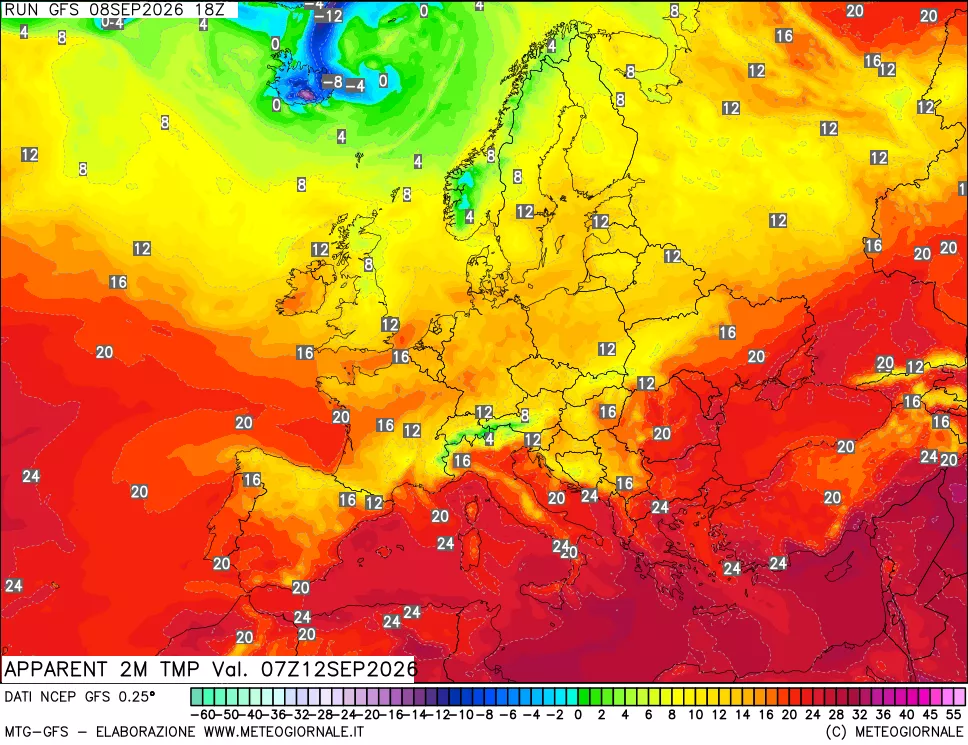 mappa Temp percepita