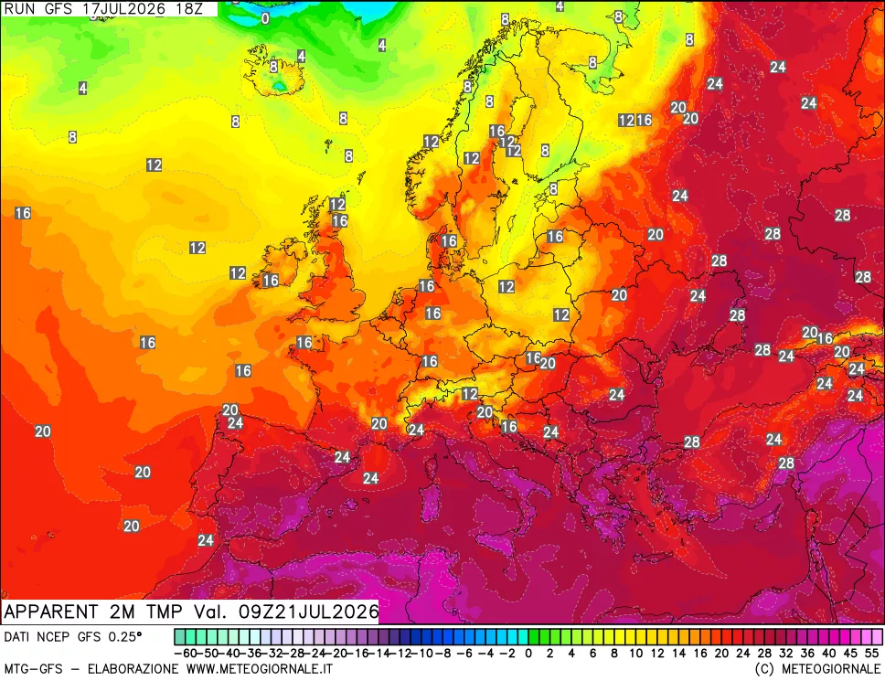 mappa Temp percepita