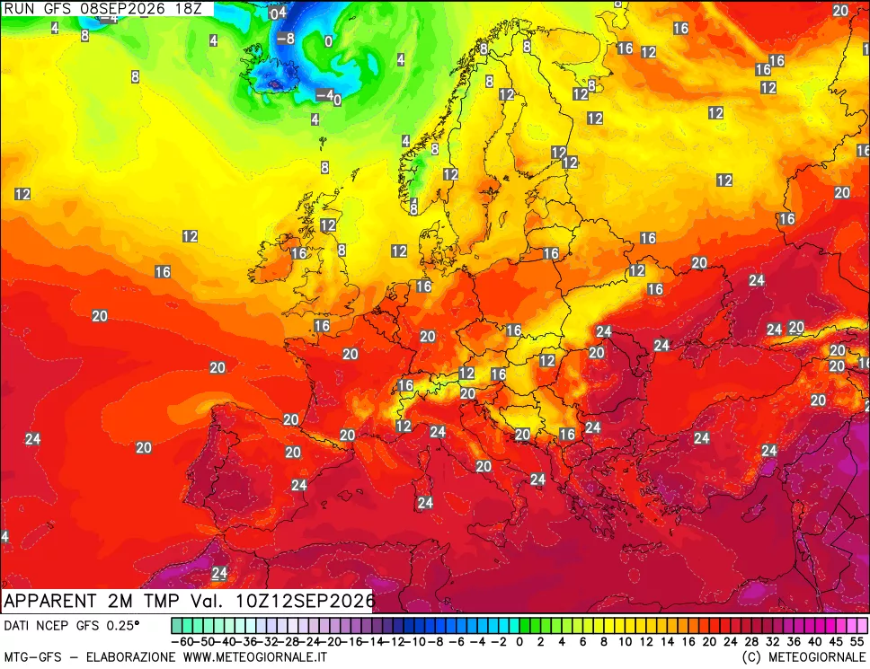 mappa Temp percepita