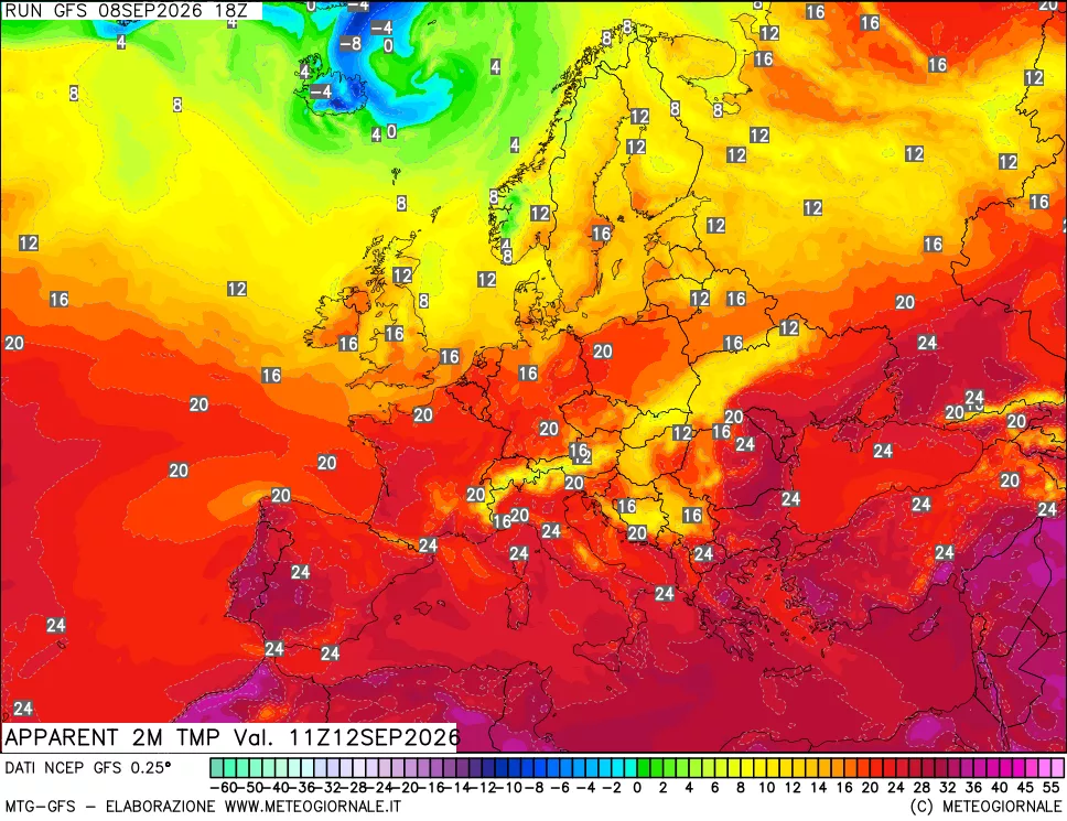 mappa Temp percepita