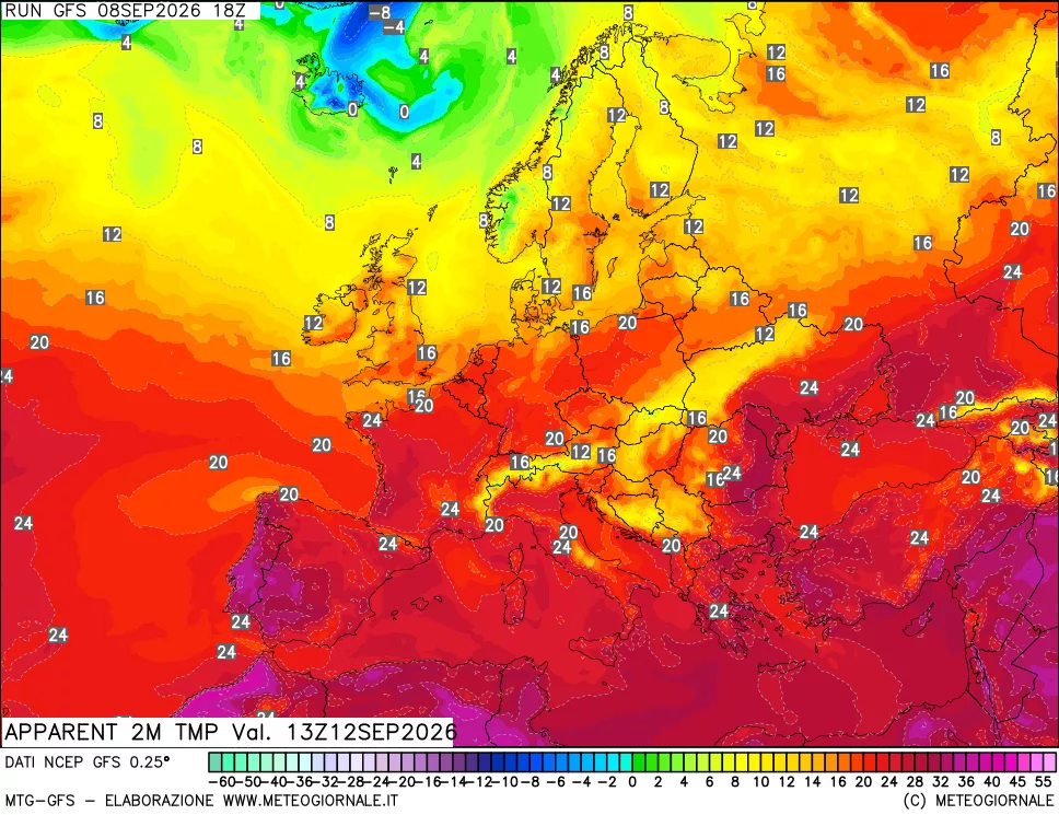 mappa Temp percepita