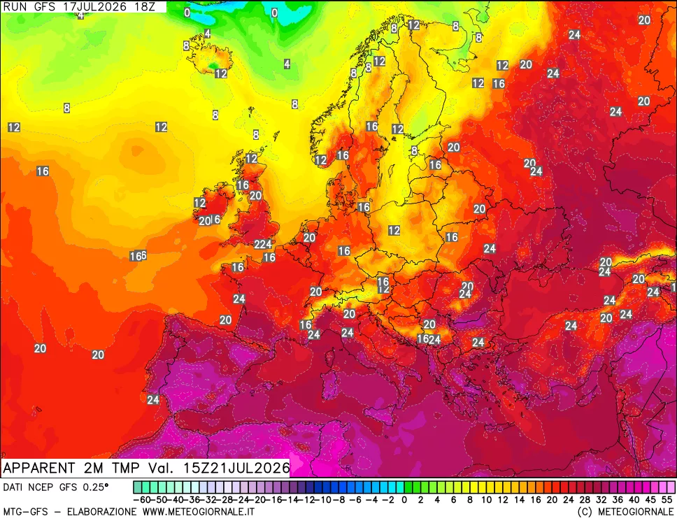 mappa Temp percepita