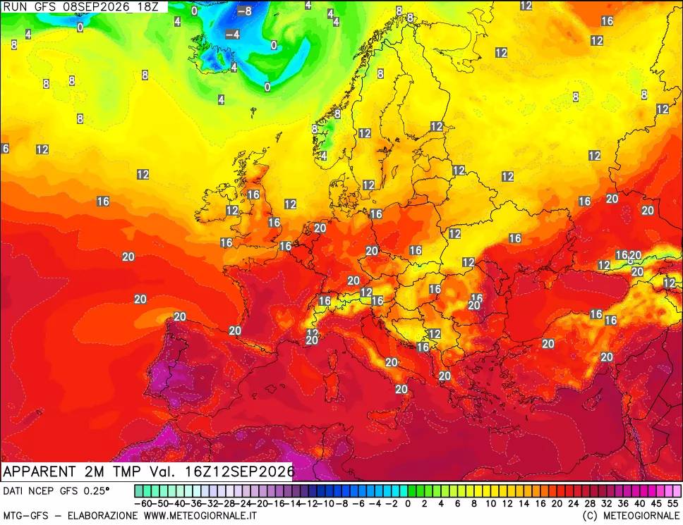 mappa Temp percepita