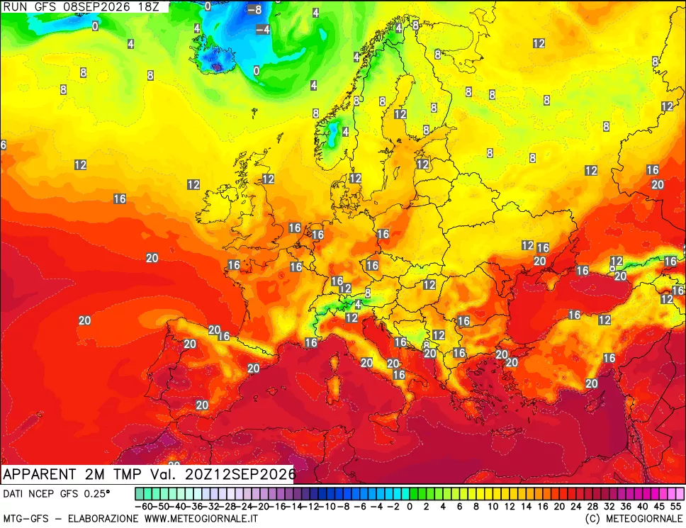 mappa Temp percepita