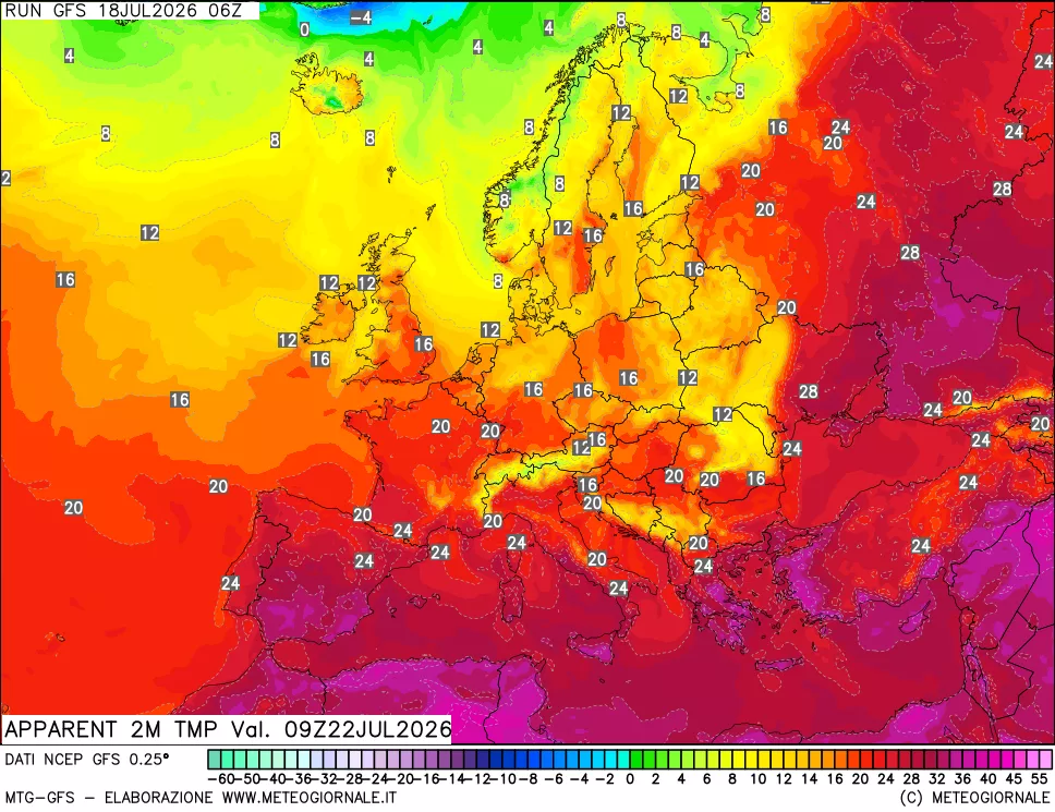 mappa Temp percepita