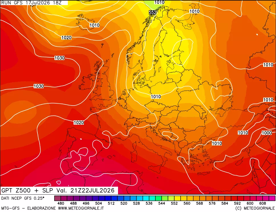 mappa 500 hPa GPT + Press SLM