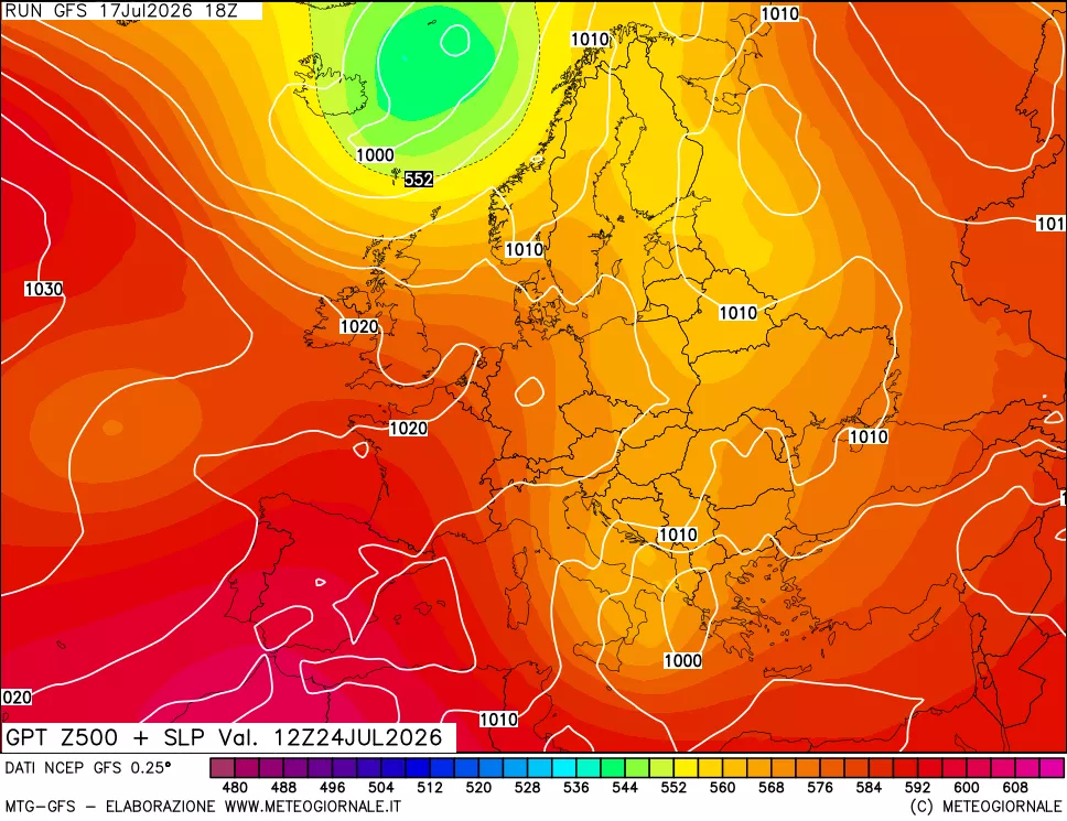 mappa 500 hPa GPT + Press SLM