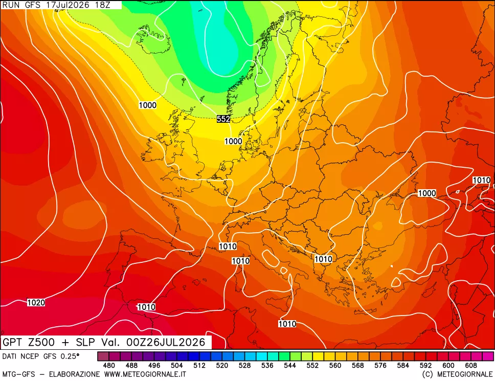 mappa 500 hPa GPT + Press SLM