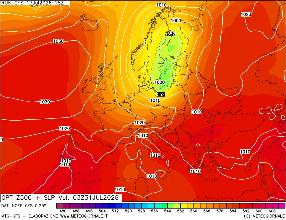 mappa 500 hPa GPT + Press SLM