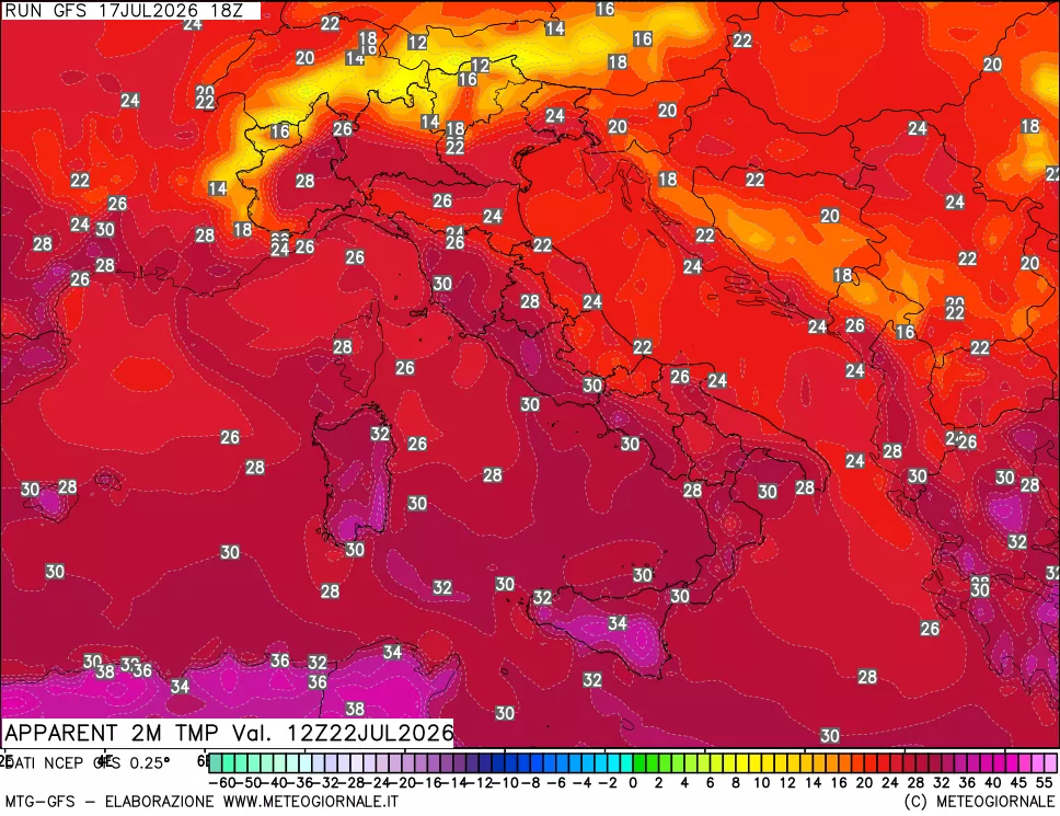 mappa Temp percepita