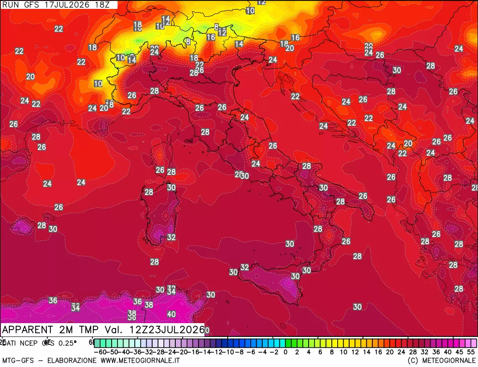 mappa Temp percepita