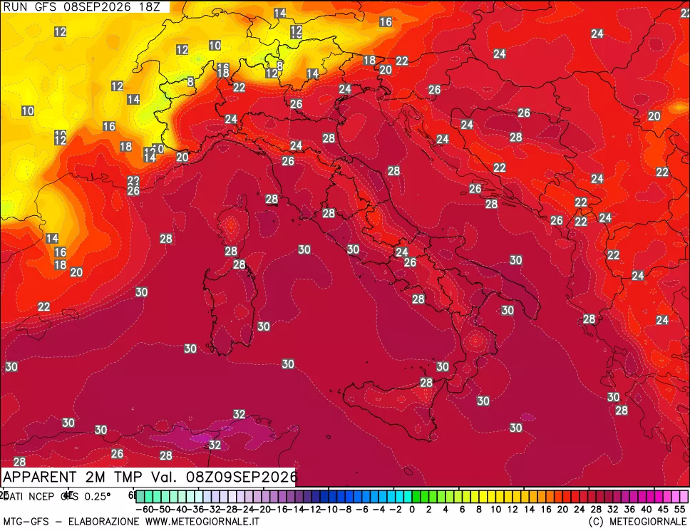 mappa Temp percepita