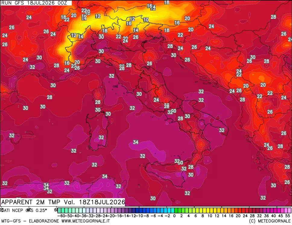 mappa Temp percepita
