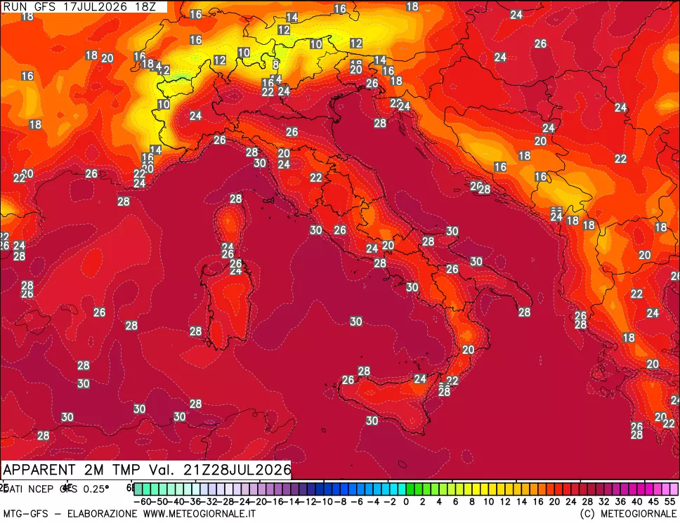 mappa Temp percepita