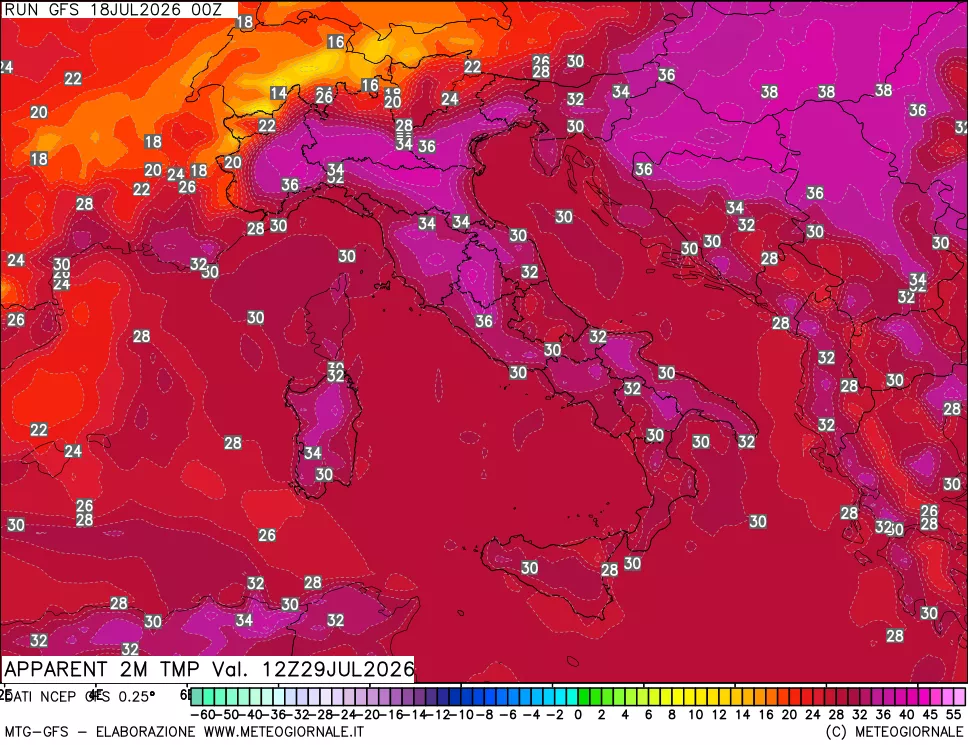 mappa Temp percepita