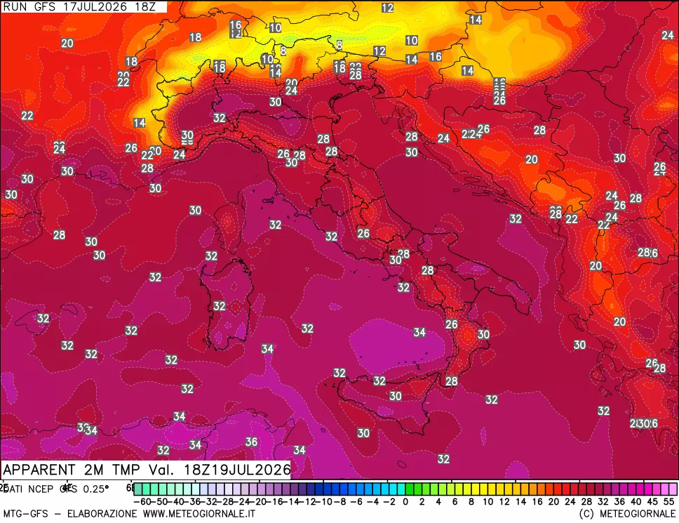 mappa Temp percepita