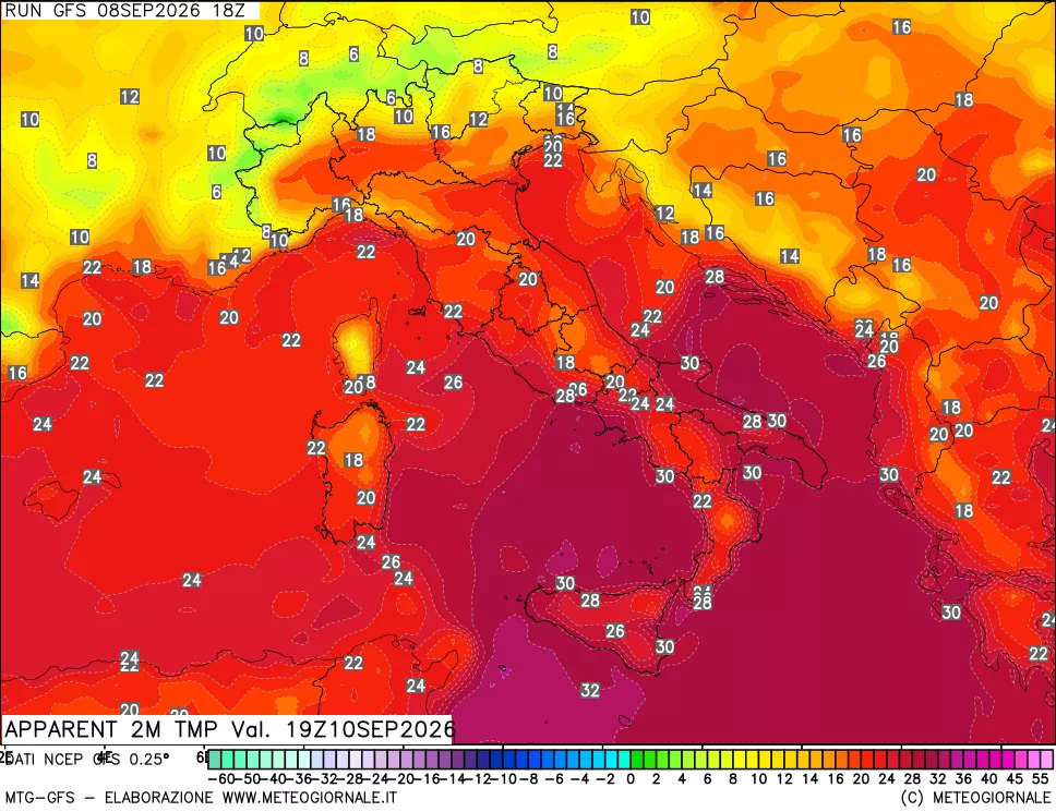 mappa Temp percepita