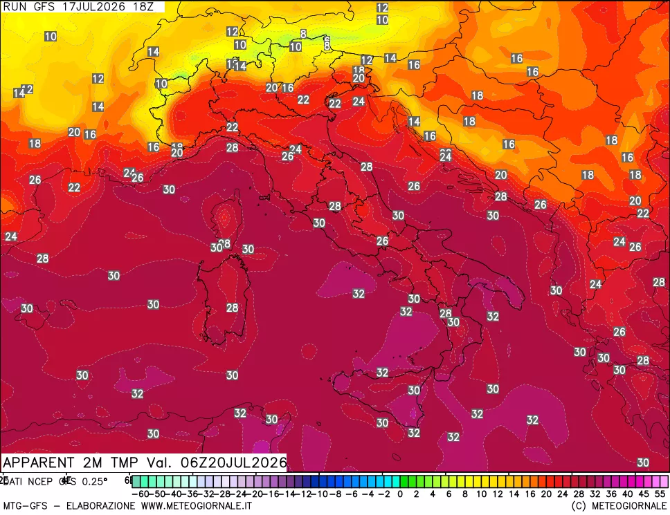 mappa Temp percepita