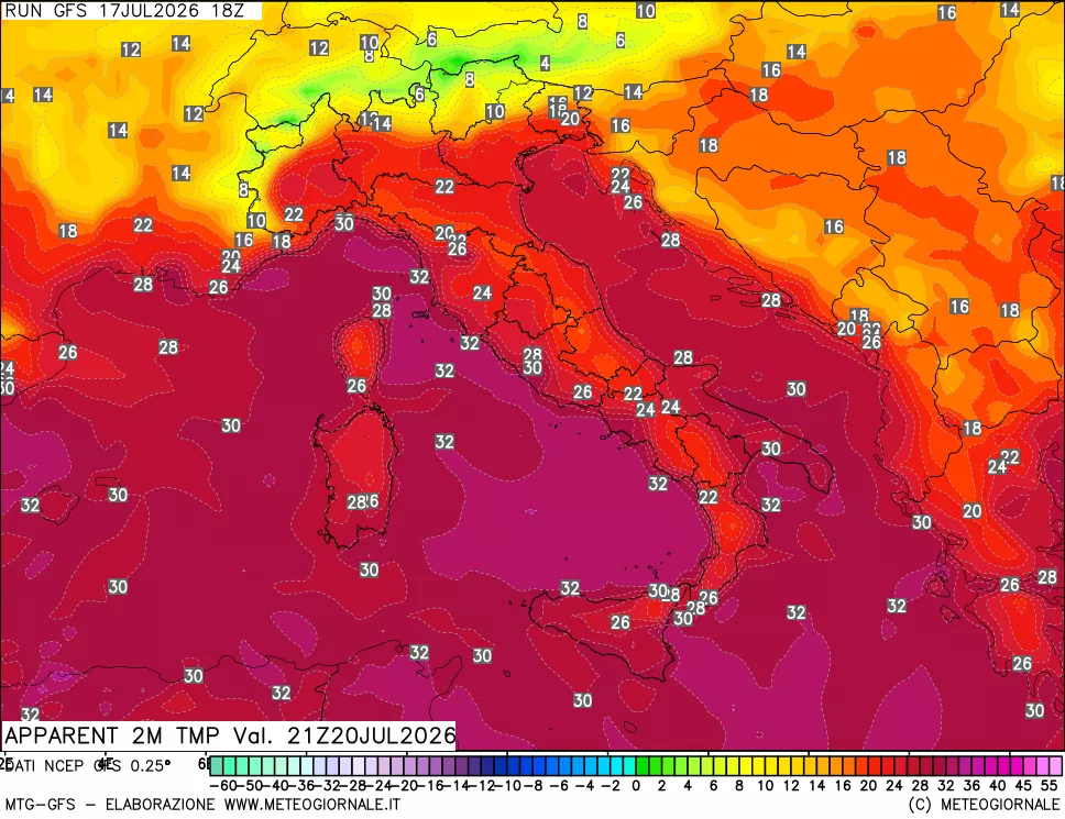 mappa Temp percepita