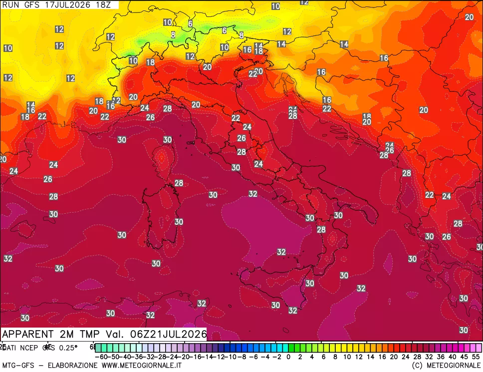 mappa Temp percepita