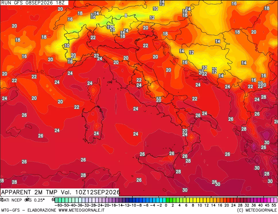 mappa Temp percepita
