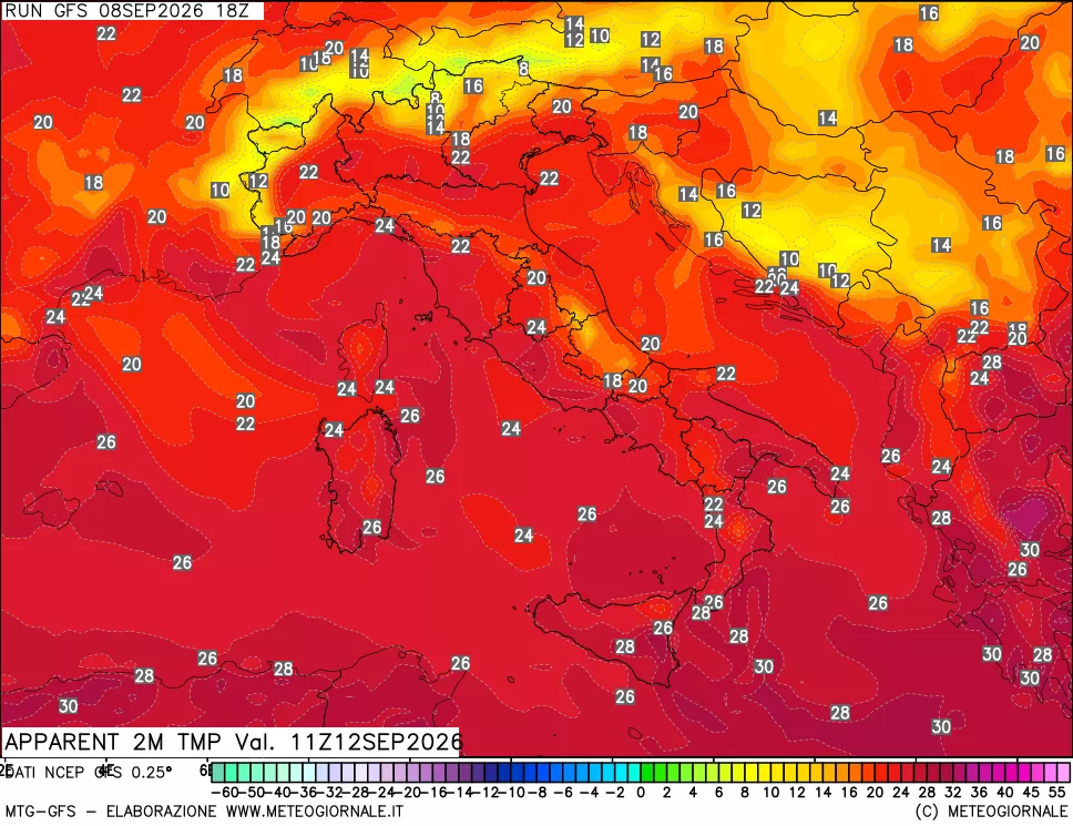 mappa Temp percepita