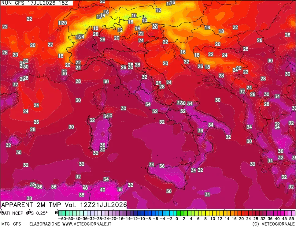 mappa Temp percepita