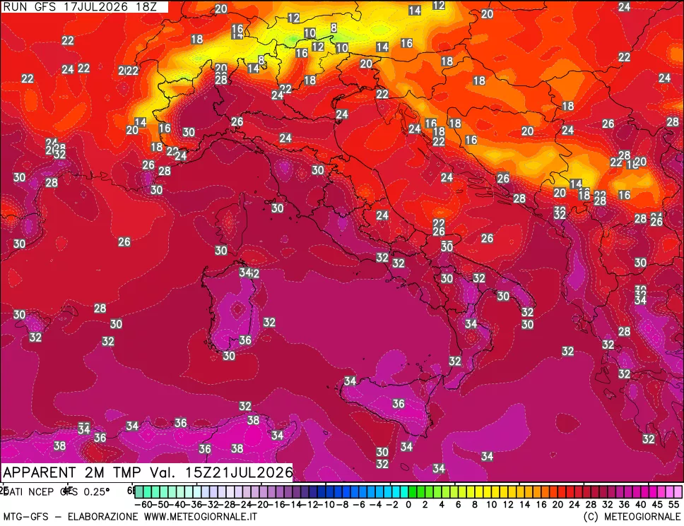 mappa Temp percepita