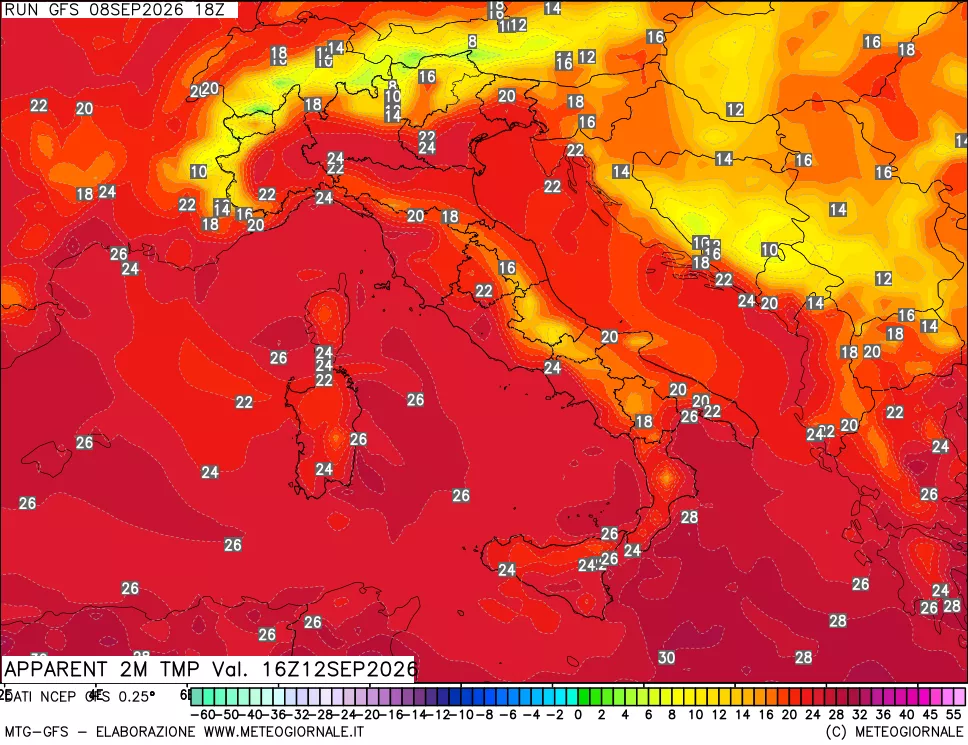 mappa Temp percepita