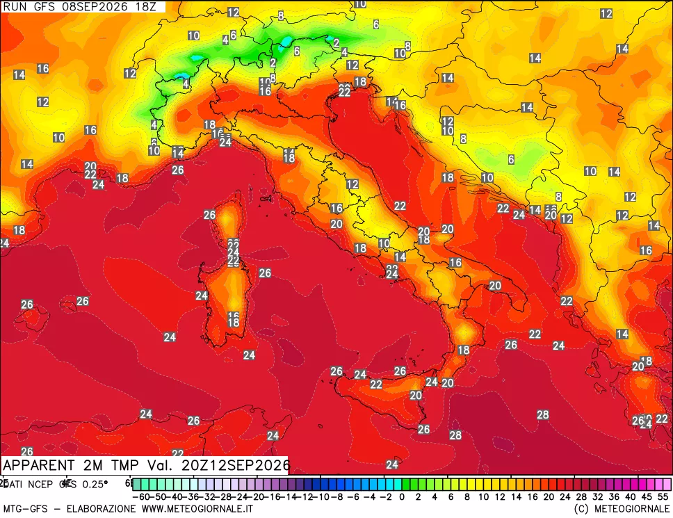 mappa Temp percepita