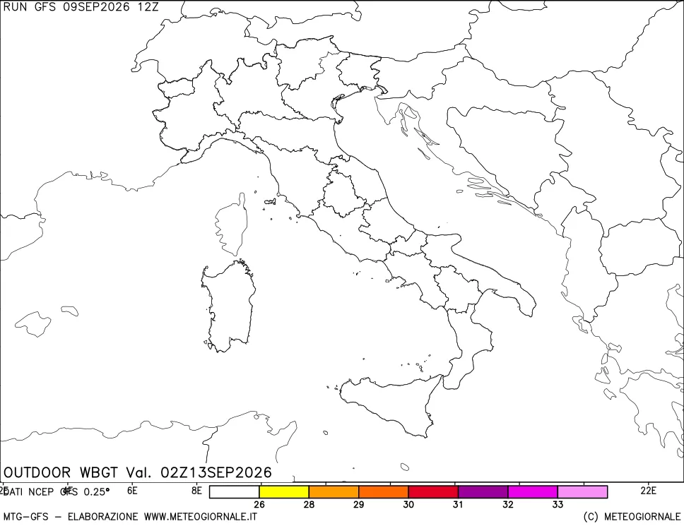 mappa Outdoor Wet Bulb Globe Temperature