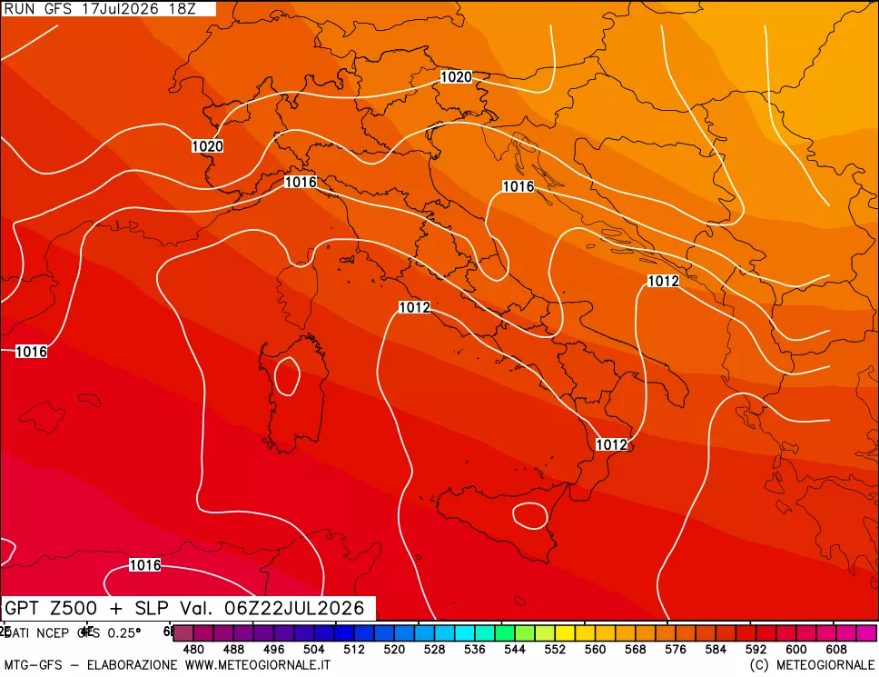 mappa 500 hPa GPT + Press SLM