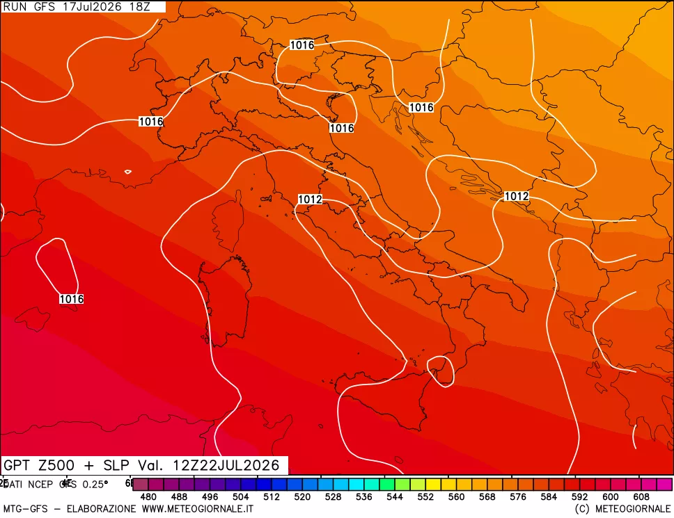 mappa 500 hPa GPT + Press SLM