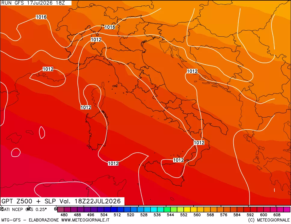 mappa 500 hPa GPT + Press SLM