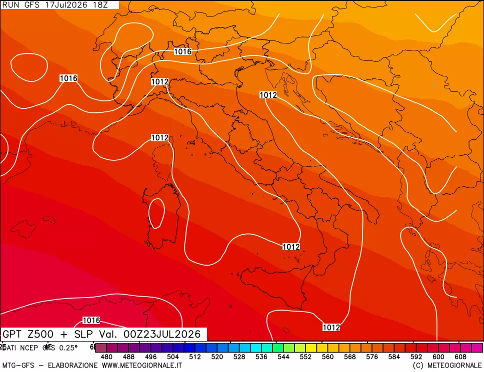 mappa 500 hPa GPT + Press SLM