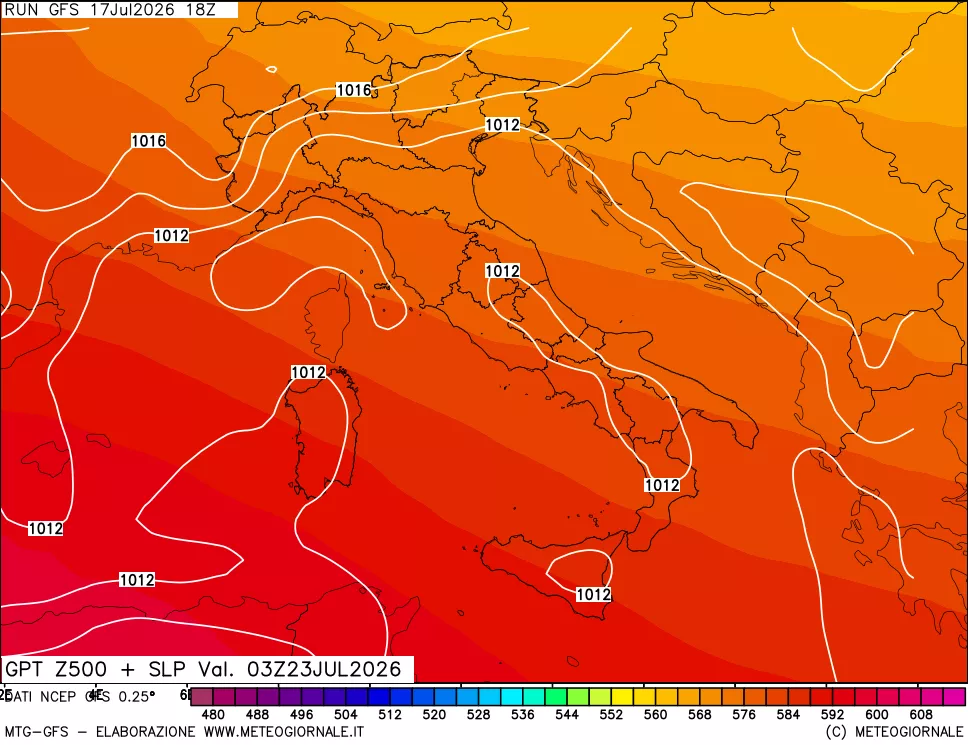 mappa 500 hPa GPT + Press SLM