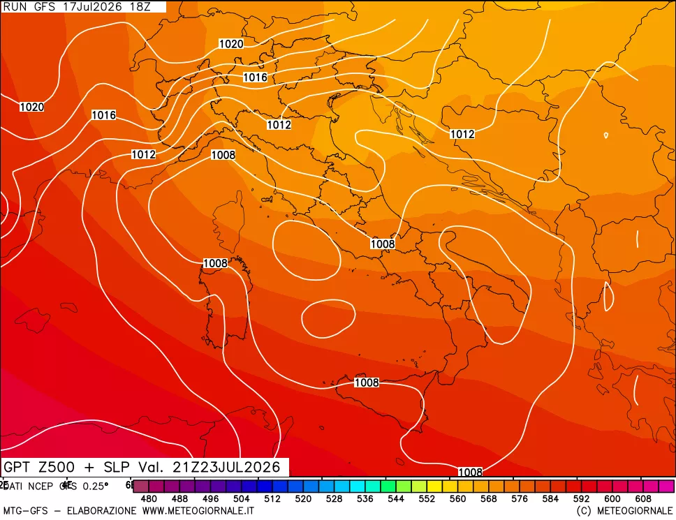 mappa 500 hPa GPT + Press SLM