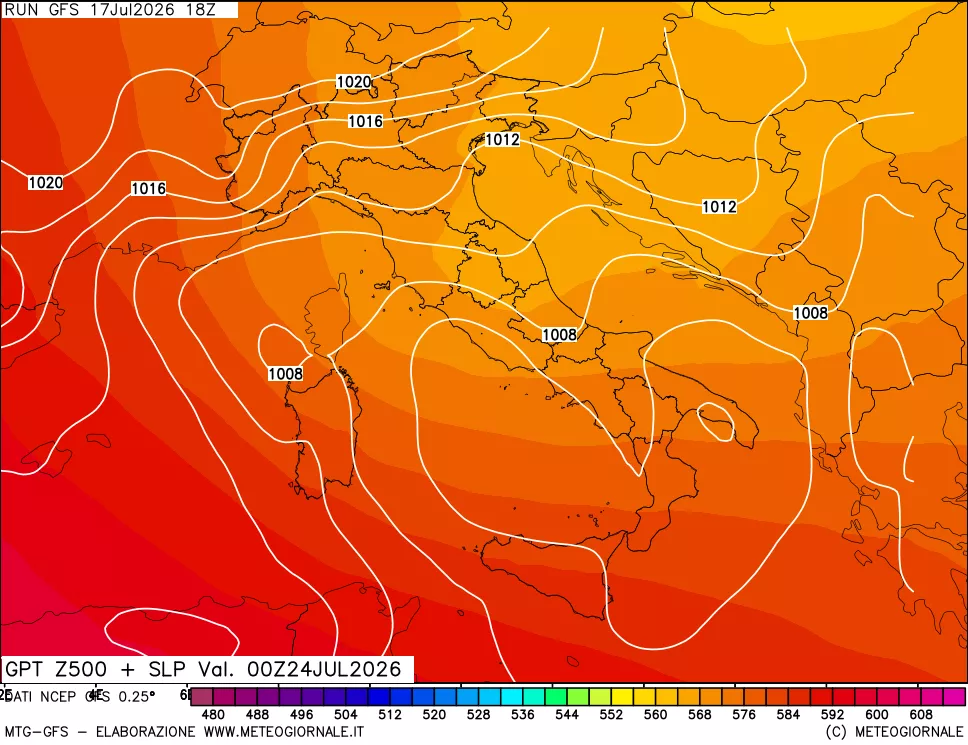 mappa 500 hPa GPT + Press SLM