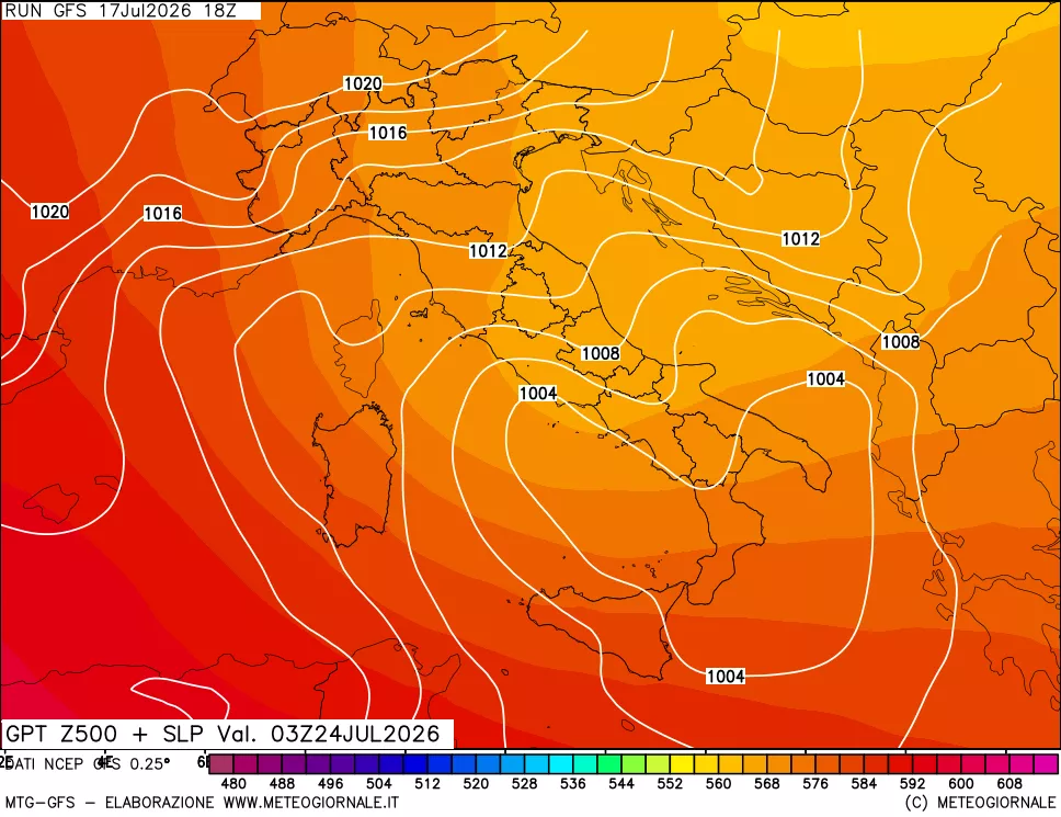 mappa 500 hPa GPT + Press SLM