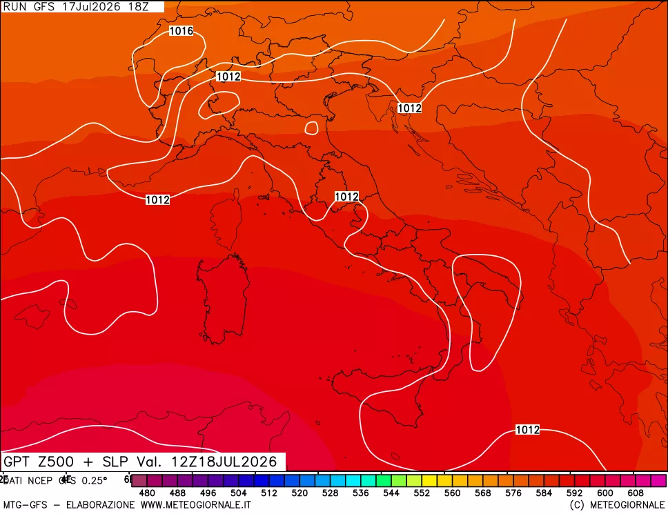 mappa 500 hPa GPT + Press SLM